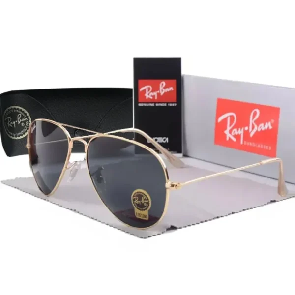 Rayban  Aviator Mirror Sunglasses Unisex Oval Retro - Imagem 7