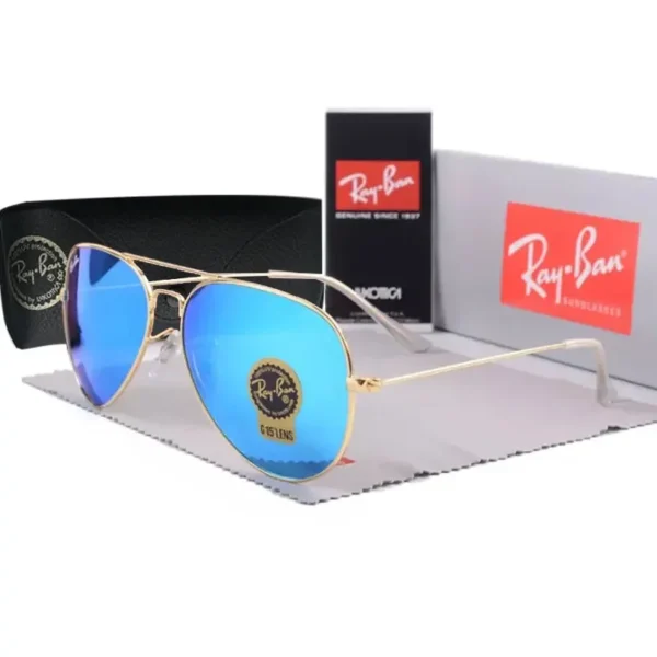 Rayban  Aviator Mirror Sunglasses Unisex Oval Retro - Imagem 3
