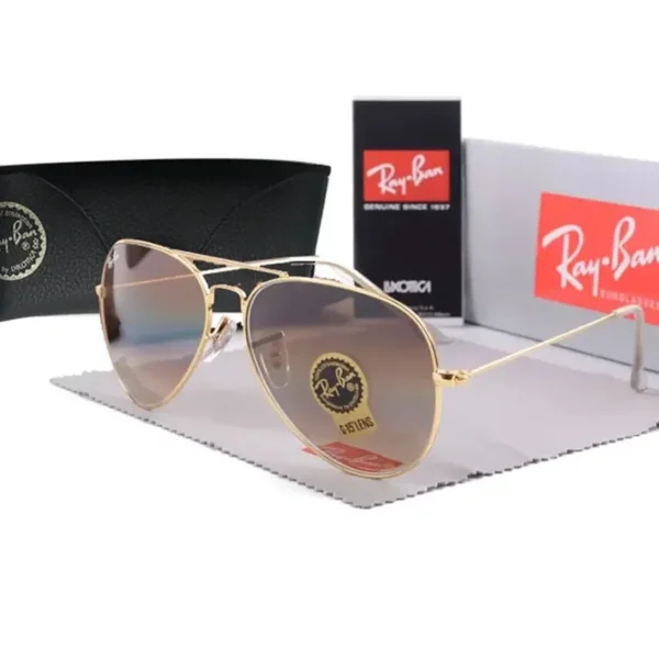 Rayban  Aviator Mirror Sunglasses Unisex Oval Retro - Imagem 9