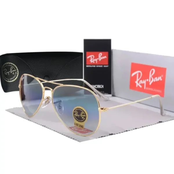 Rayban  Aviator Mirror Sunglasses Unisex Oval Retro - Imagem 10
